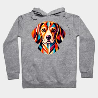 Colorful Geometric Beagle: Abstract Dog Art Hoodie